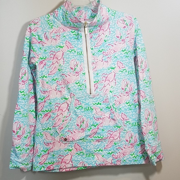 Lilly Pulitzer Tops - [Lilly Pulitzer] Skipper Popover Lobster Roll Zip